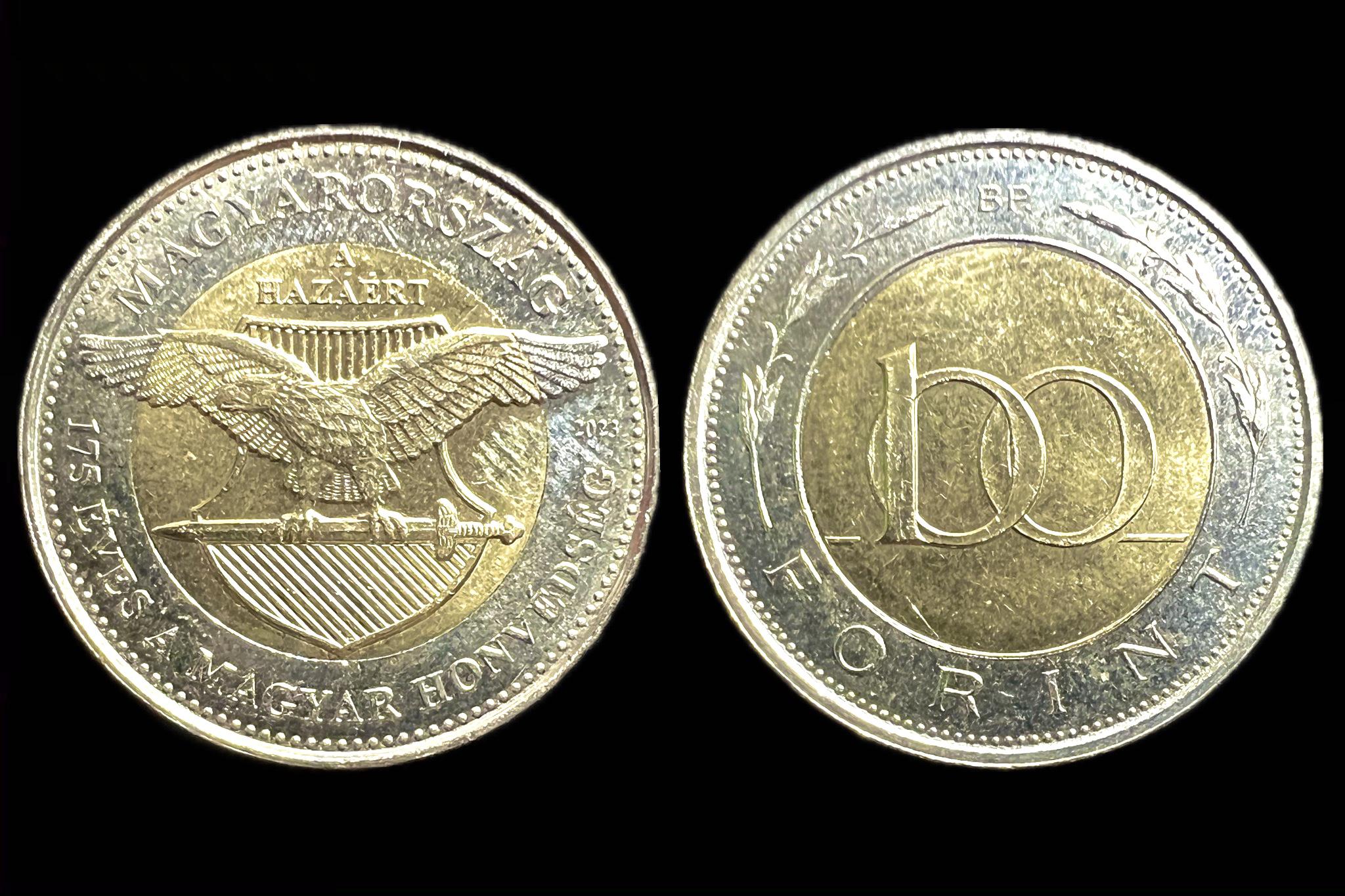 2023 100 Forint 175 éves a Magyar Honvédség 