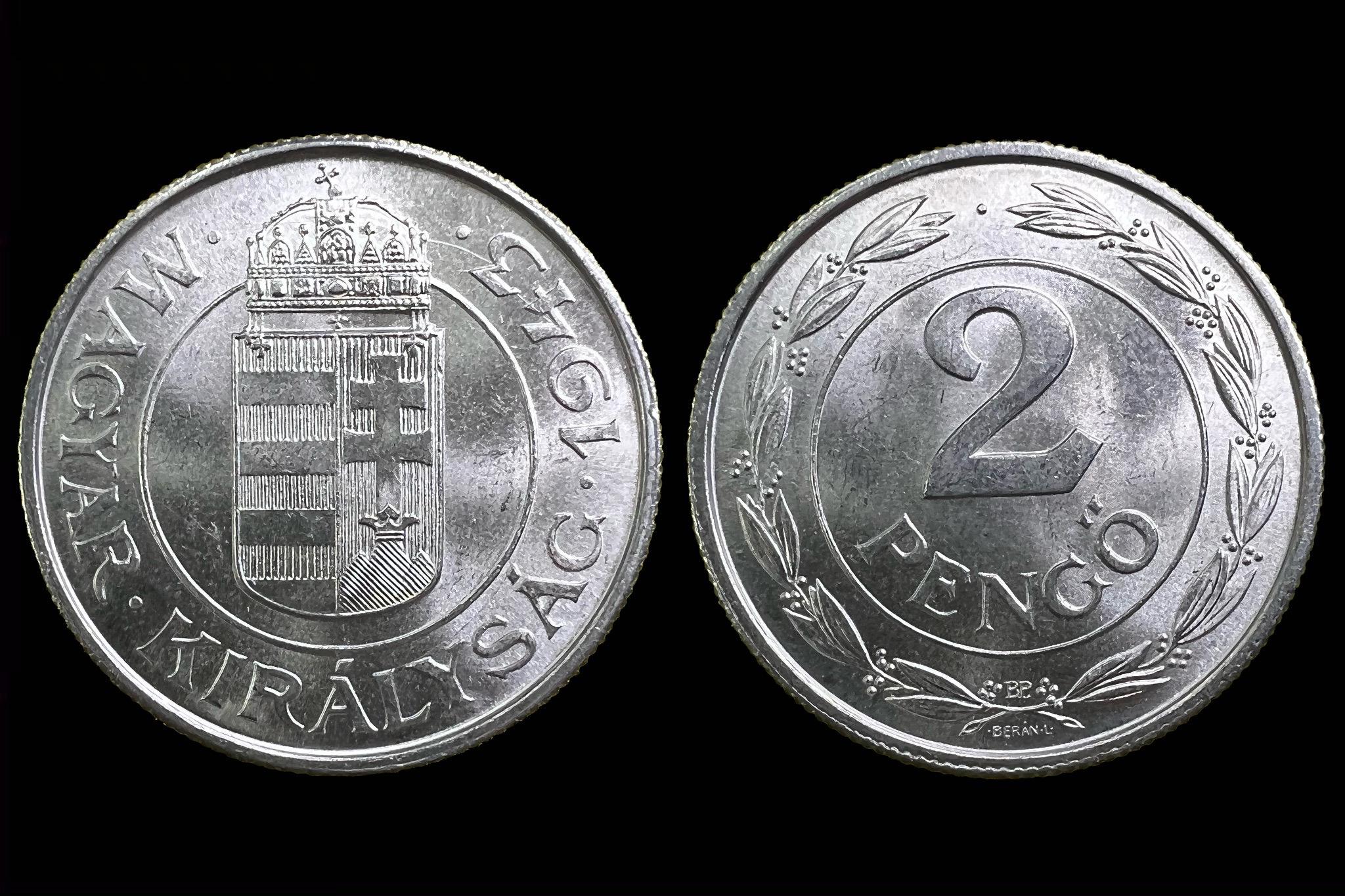 (1943) 2 Pengő UNC 1943 Adamo P7.4 