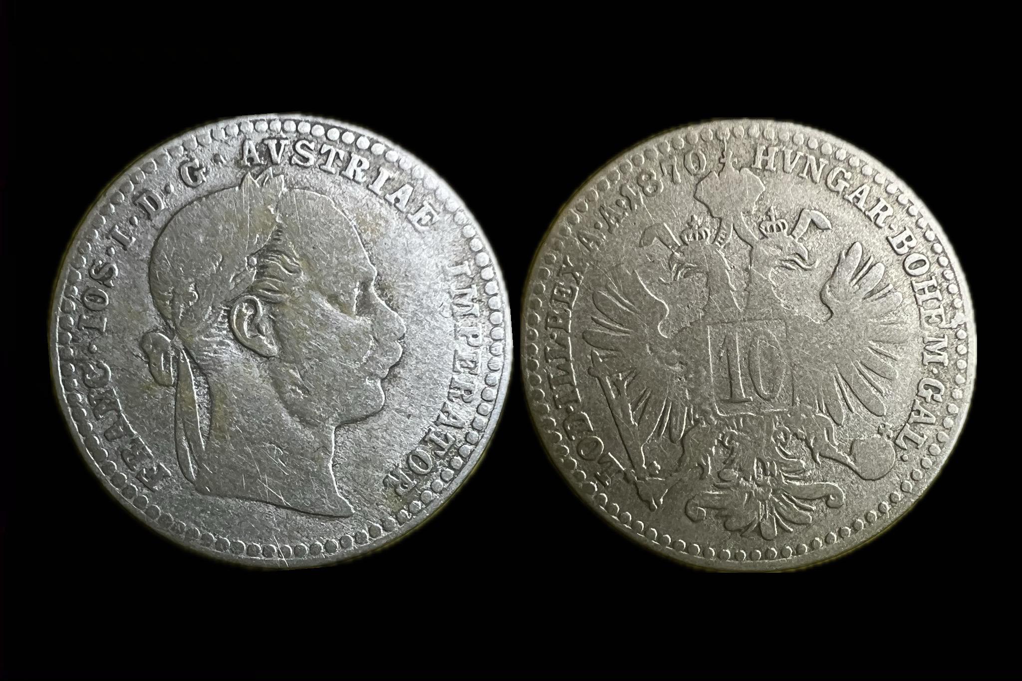 Franz Joseph10 Krajcár (1870) KM2206 