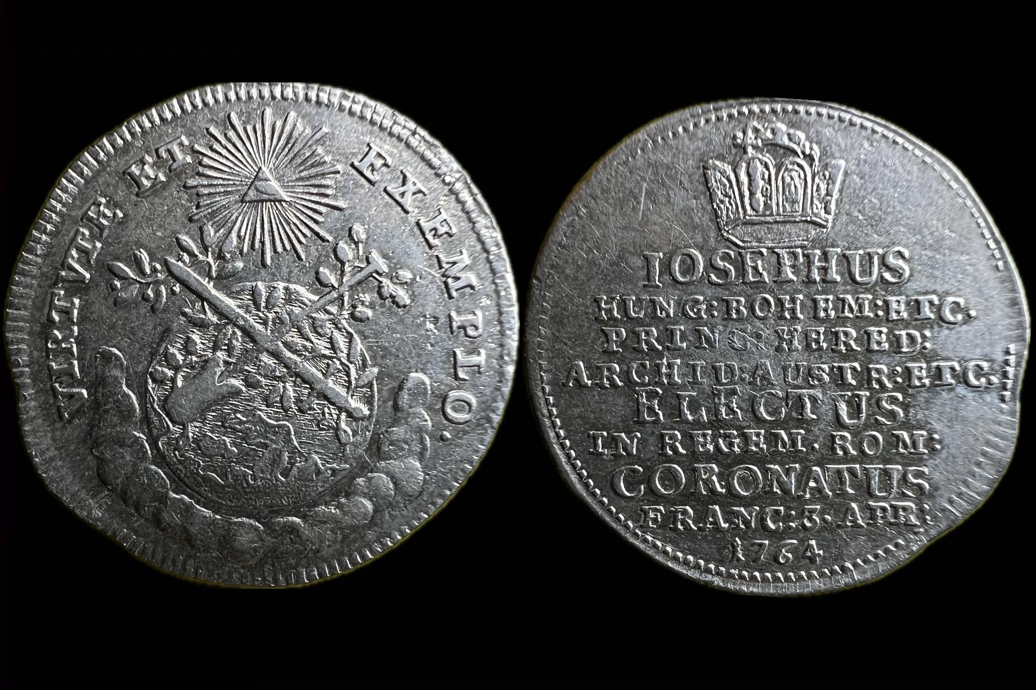 II. Joseph (1764) Koronázási zseton Német-római császárrá koronázásának emlékére Frankfurt 