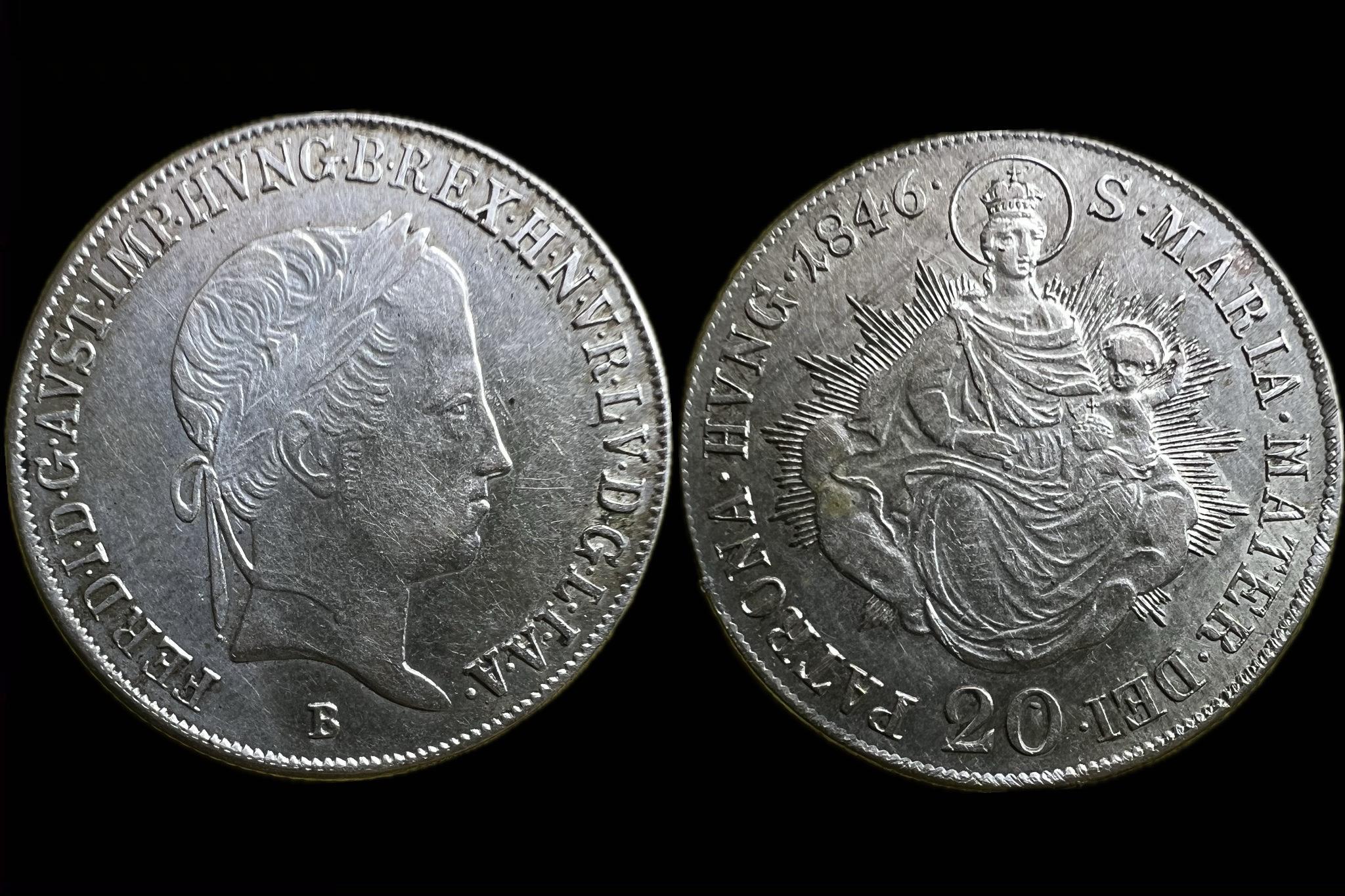 V. Ferdinand 20 Krajcár (1846)B Éh-1419 