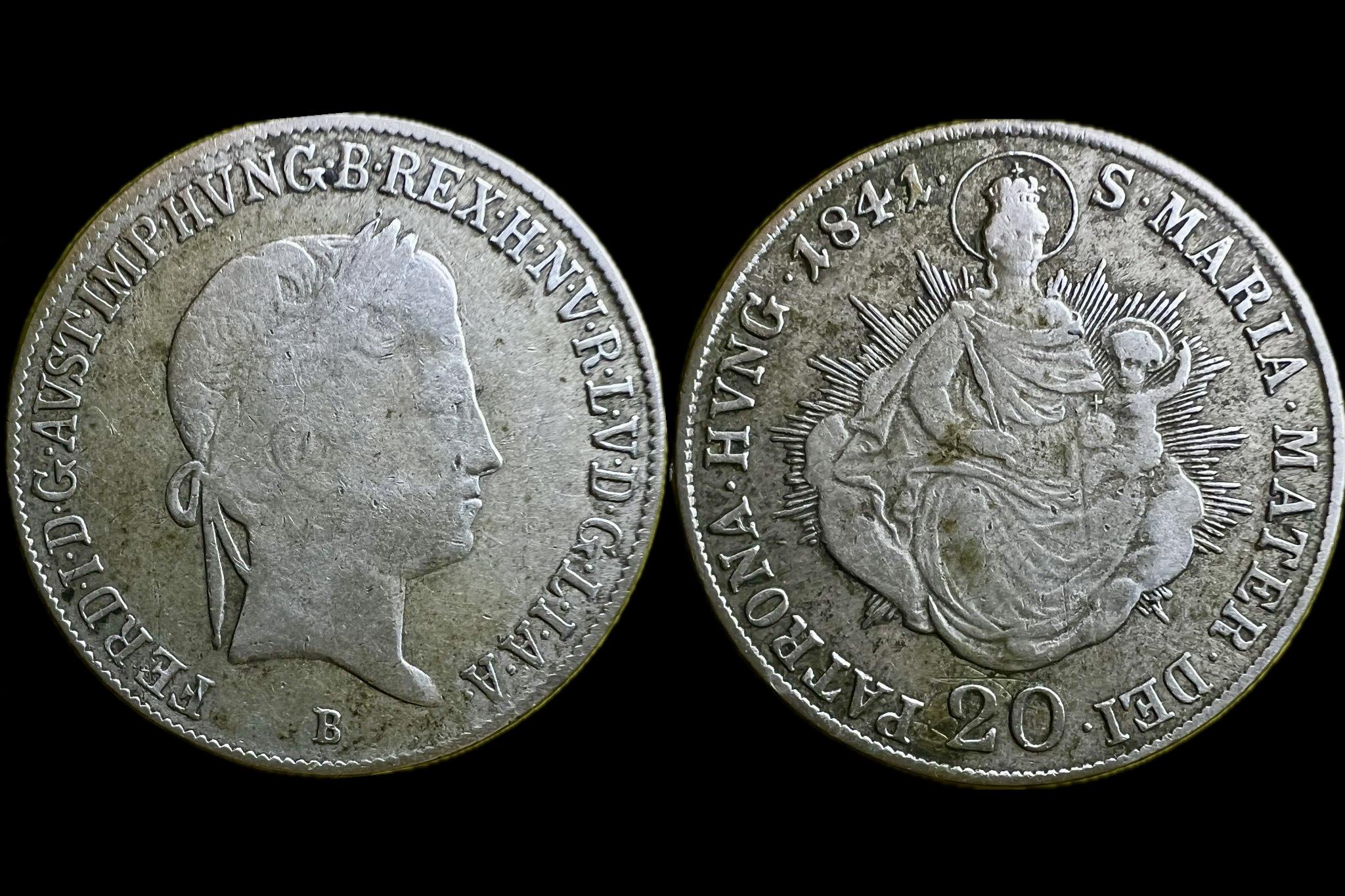 V. Ferdinand 20 Kreutzer (1841)B Éh-1419  