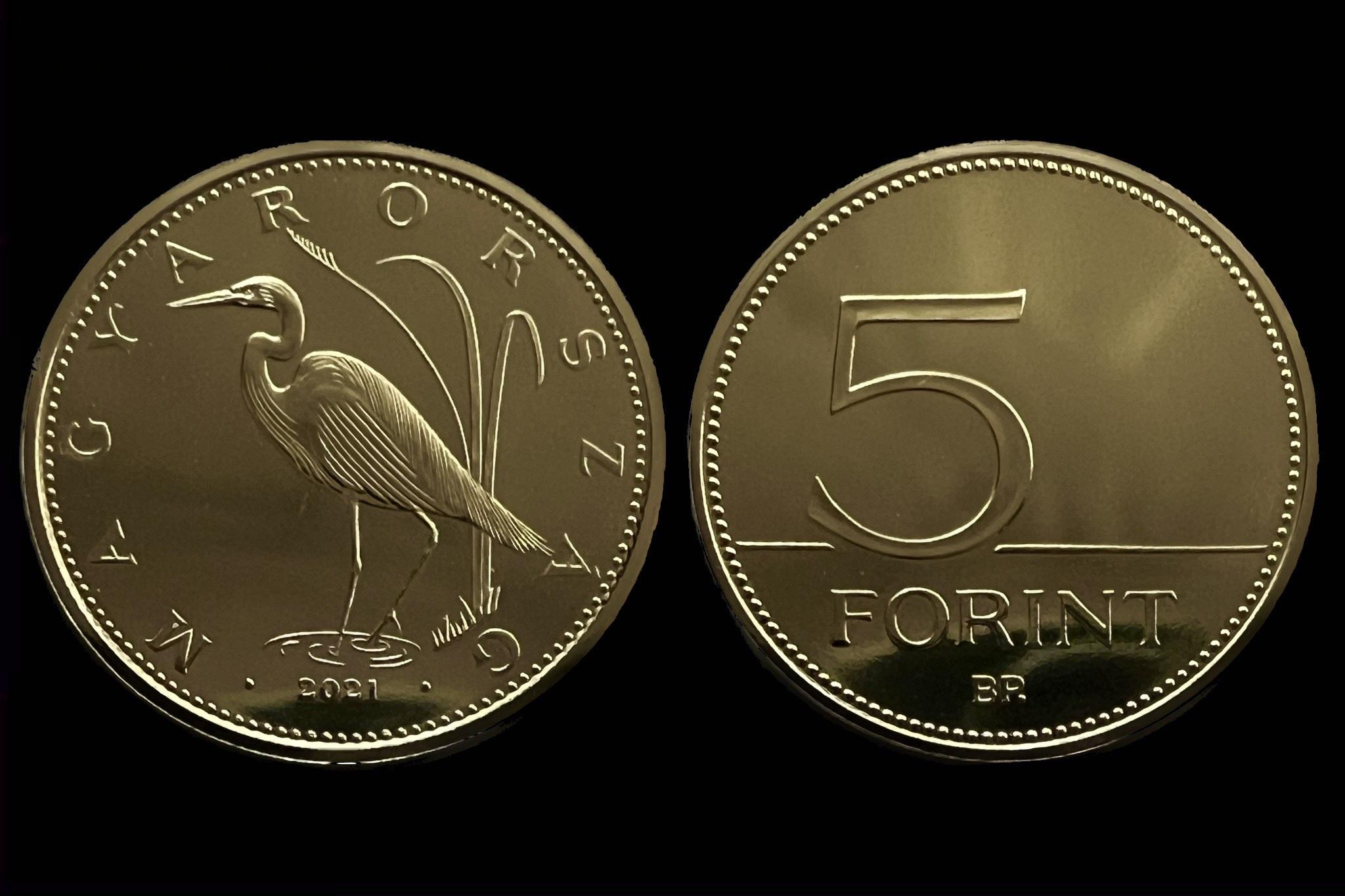 5 Forint (2021) UNC Felkefélt, fényesített verőtővel készült veret! 