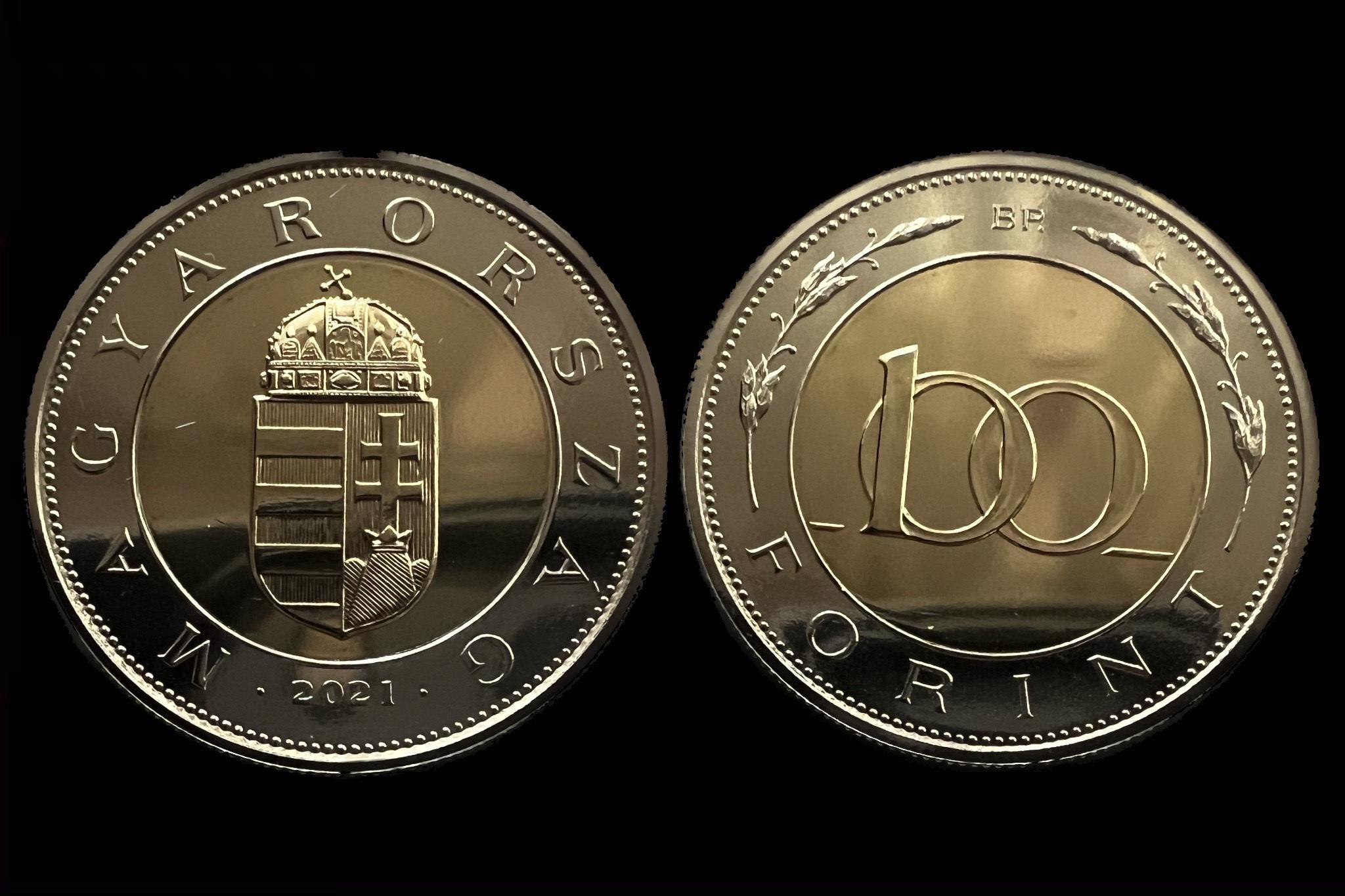 100 Forint (2021) UNC Felkefélt, fényesített verőtővel készült veret! 